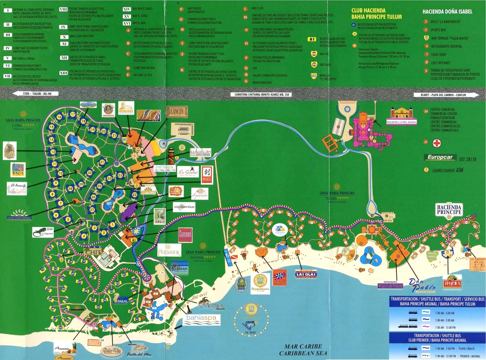 Map Grand Bahia Principe Resort Akumal 
